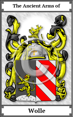 Wolle Family Crest Download (JPG)  Book Plated - 150 DPI