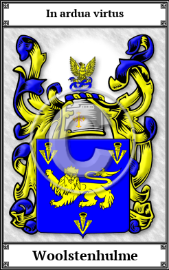Woolstenhulme Family Crest Download (JPG)  Book Plated - 150 DPI