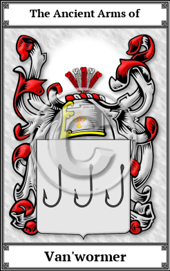 Van'wormer Family Crest Download (JPG)  Book Plated - 150 DPI
