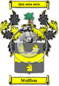Wolfton Family Crest Download (jpg) Legacy Series - 150 DPI