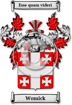 Womick Family Crest Download (jpg) Legacy Series - 150 DPI