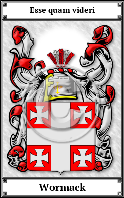 Wormack Family Crest Download (JPG) Book Plated - 600 DPI
