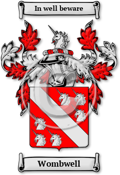 Wombwell Family Crest Download (jpg) Legacy Series - 150 DPI