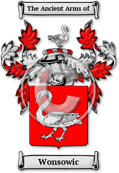 Wonsowic Family Crest Download (jpg) Legacy Series - 150 DPI