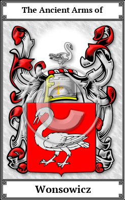 Wonsowicz Family Crest Download (JPG) Book Plated - 600 DPI