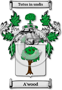 A'wood Family Crest Download (jpg) Legacy Series - 150 DPI