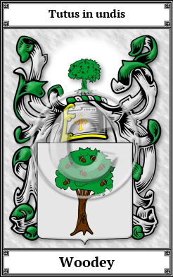 Woodey Family Crest Download (JPG) Book Plated - 600 DPI