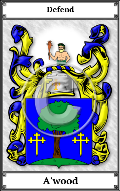 A'wood Family Crest Download (JPG)  Book Plated - 150 DPI