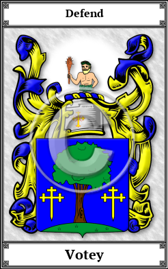 Votey Family Crest Download (JPG)  Book Plated - 150 DPI