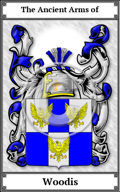 Woodis Family Crest Download (JPG)  Book Plated - 150 DPI