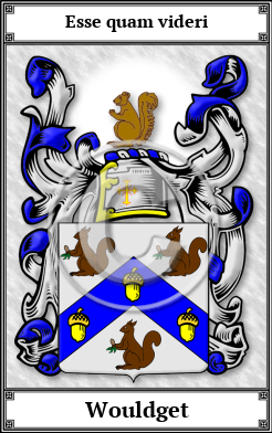 Wouldget Family Crest Download (JPG)  Book Plated - 150 DPI