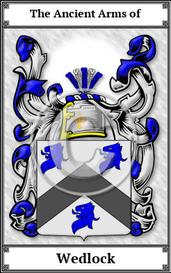 Wedlock Family Crest Download (JPG)  Book Plated - 150 DPI