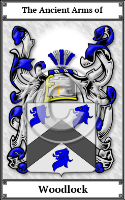 Woodlock Family Crest Download (JPG)  Book Plated - 150 DPI