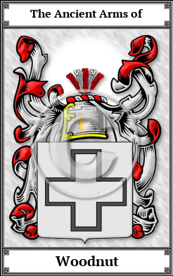 Woodnut Family Crest Download (JPG)  Book Plated - 150 DPI