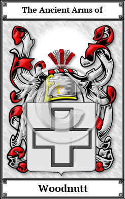 Woodnutt Family Crest Download (JPG) Book Plated - 600 DPI