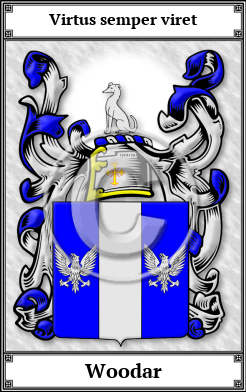 Woodar Family Crest Download (JPG)  Book Plated - 150 DPI
