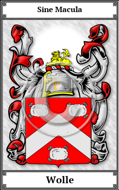 Wolle Family Crest Download (JPG) Book Plated - 600 DPI