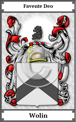 Wolin Family Crest Download (JPG)  Book Plated - 150 DPI