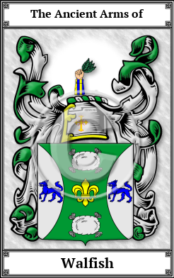 Walfish Family Crest Download (JPG) Book Plated - 600 DPI