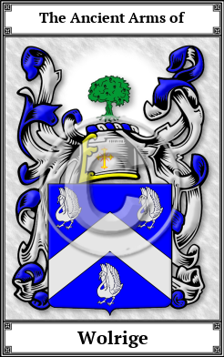 Wolrige Family Crest Download (JPG)  Book Plated - 150 DPI