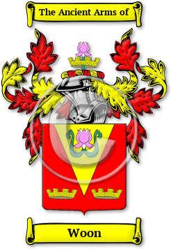 Woon Family Crest Download (jpg) Legacy Series - 150 DPI