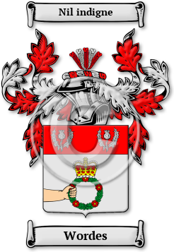 Wordes Family Crest Download (jpg) Legacy Series - 150 DPI