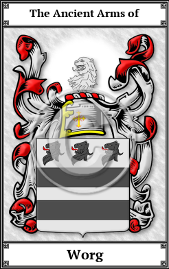 Worg Family Crest Download (JPG)  Book Plated - 150 DPI