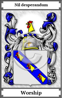 Worship Family Crest Download (JPG) Book Plated - 600 DPI