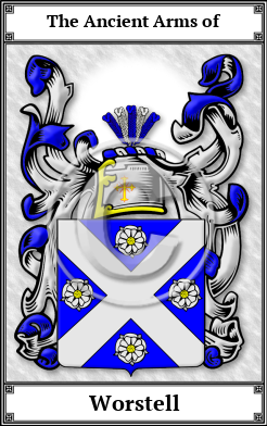 Worstell Family Crest Download (JPG)  Book Plated - 150 DPI