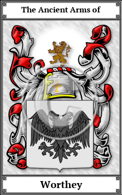 Worthey Family Crest Download (JPG)  Book Plated - 150 DPI