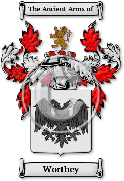 Worthey Family Crest Download (jpg) Legacy Series - 150 DPI