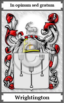 Wrightington Family Crest Download (JPG)  Book Plated - 150 DPI