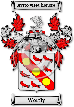 Wortly Family Crest Download (jpg) Legacy Series - 150 DPI