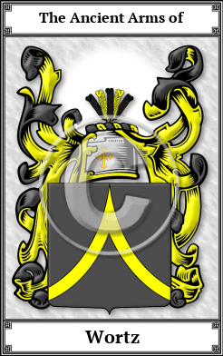 Wortz Family Crest Download (JPG) Book Plated - 600 DPI