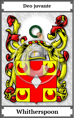 Whitherspoon Family Crest Download (JPG) Book Plated - 600 DPI