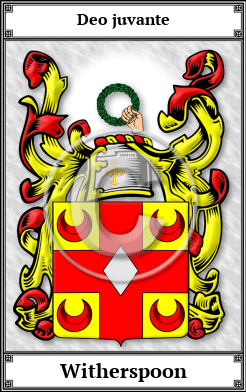 Witherspoon Family Crest Download (JPG)  Book Plated - 150 DPI