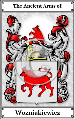 Wozniakiewicz Family Crest Download (JPG)  Book Plated - 150 DPI