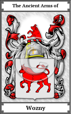 Wozny Family Crest Download (JPG)  Book Plated - 150 DPI