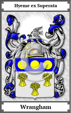 Wrangham Family Crest Download (JPG)  Book Plated - 150 DPI