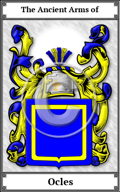 Ocles Family Crest Download (JPG)  Book Plated - 150 DPI
