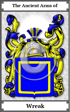 Wreak Family Crest Download (JPG) Book Plated - 600 DPI