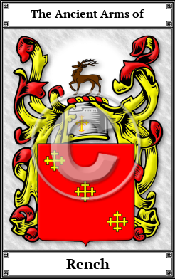 Rench Family Crest Download (JPG)  Book Plated - 150 DPI