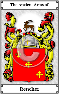 Rencher Family Crest Download (JPG)  Book Plated - 150 DPI