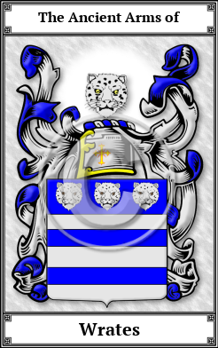 Wrates Family Crest Download (JPG) Book Plated - 600 DPI