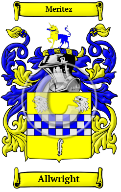 Allwright Family Crest/Coat of Arms