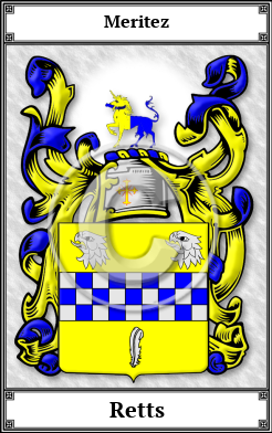 Retts Family Crest Download (JPG)  Book Plated - 150 DPI