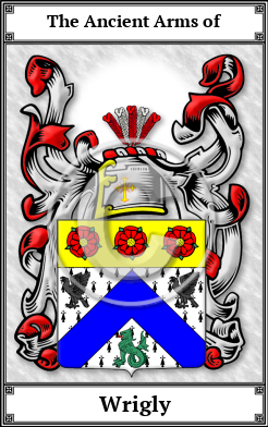 Wrigly Family Crest Download (JPG) Book Plated - 600 DPI