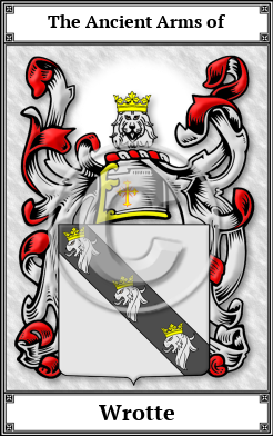 Wrotte Family Crest Download (JPG)  Book Plated - 150 DPI