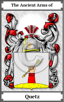 Quetz Family Crest Download (JPG)  Book Plated - 150 DPI