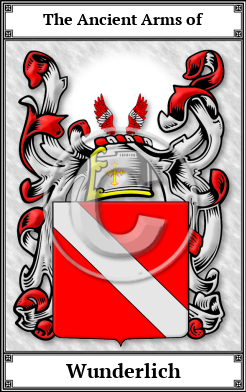 Wunderlich Family Crest Download (JPG) Book Plated - 600 DPI